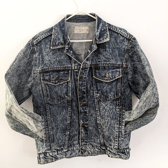 Acid-Wash Denim Jacket - Picture 1 of 2